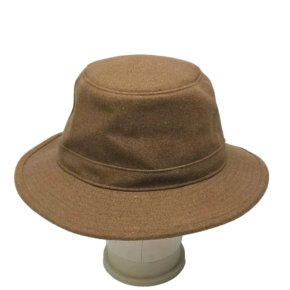 Duluth Trading Hat Crusher Wool Blend Brown Sz XXL 2XL Winter Flannel Lined